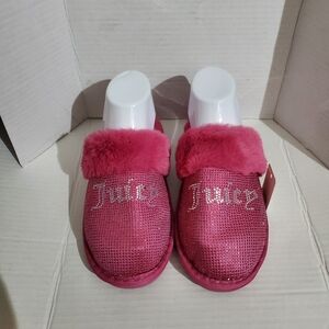 Juicy Couture Pink Fuzzy Slippers